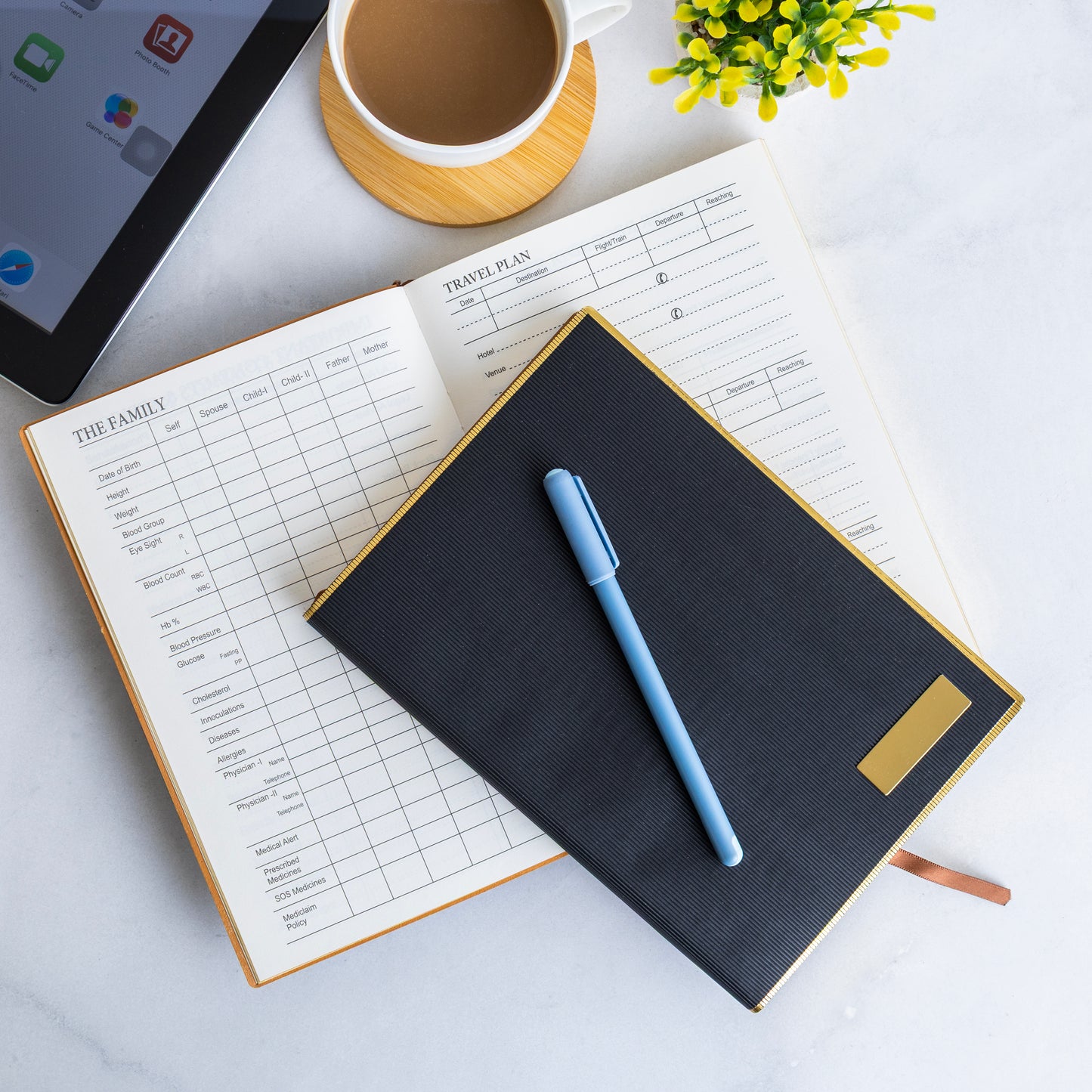 Softbound Notebook with Golden Edges