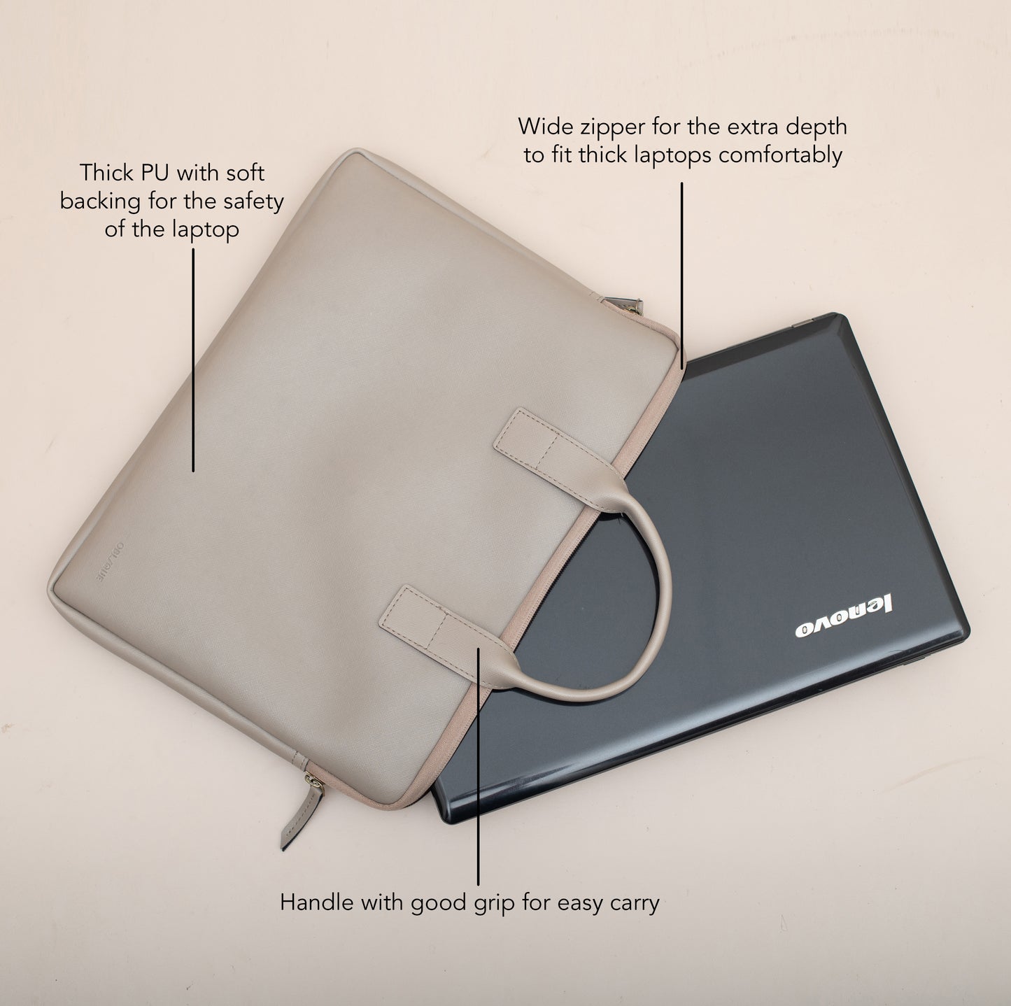 Premium Faux Leather Laptop Bag - Personalised