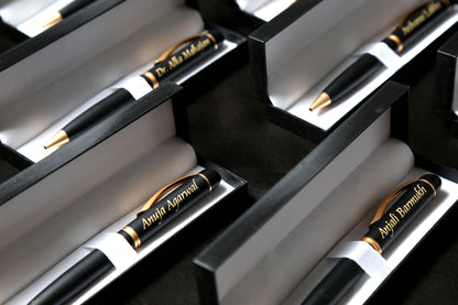 Personalised Golden Matt Black Pen