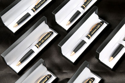 Personalised Golden Matt Black Pen