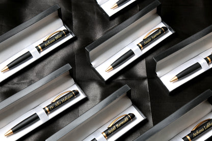 Personalised Golden Matt Black Pen
