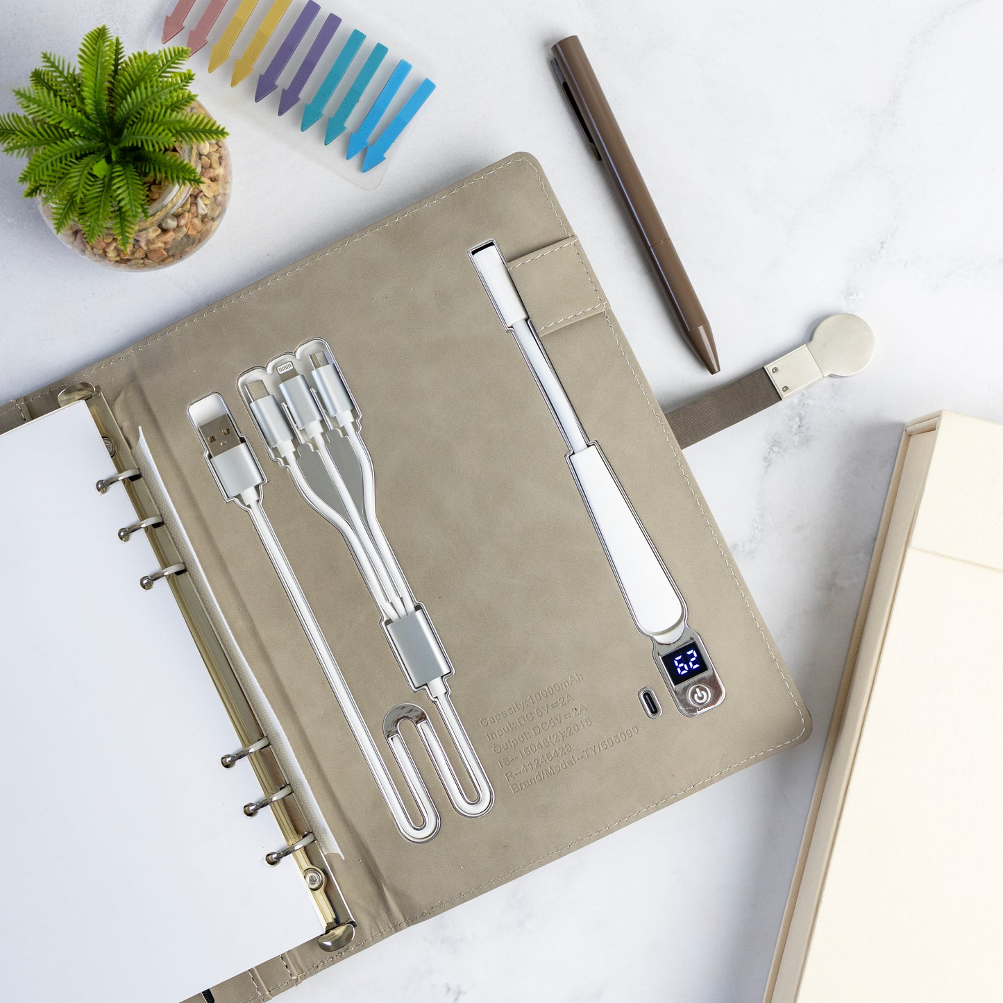 Personalised Powerbank Diary with pen