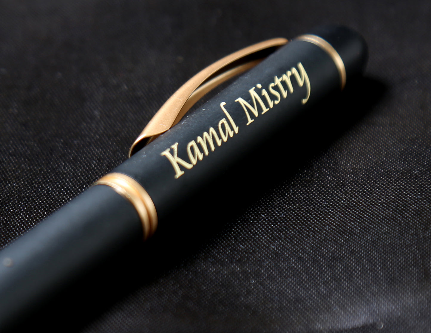 Personalised Golden Matt Black Pen