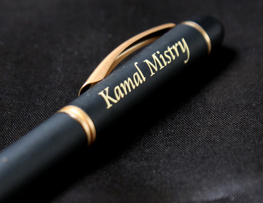 Personalised Golden Matt Black Pen