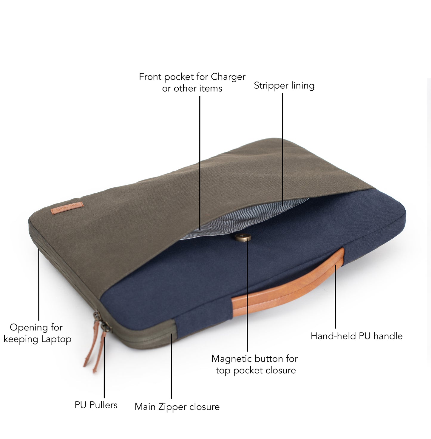 Cotton Canvas Laptop Sleeve - Personalised